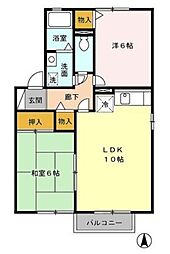 タウンホーム 楓葵 1階2LDKの間取り