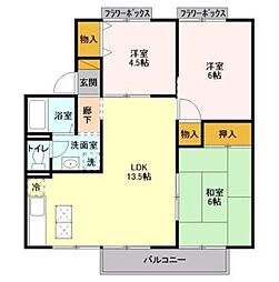 サンハイツ 3LDKの間取図画像