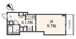 六本木ヒルズレジデンスD棟 1Kの間取図画像