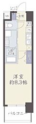 インベスト塚口エスフロント 1Kの間取図画像