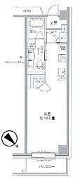 プライムアーバン豊洲 ワンルームの間取図画像