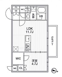 Alivis志村三丁目 1LDKの間取図画像