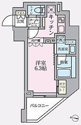 JR総武線 中野駅 徒歩4分の賃貸マンション 2階1Kの間取り