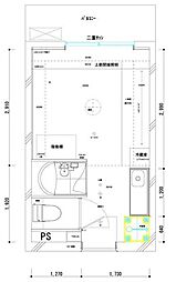 綱島ダイヤモンドパレス ワンルームの間取図画像