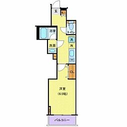 JR山手線 御徒町駅 徒歩8分の賃貸マンション 3階1Kの間取り