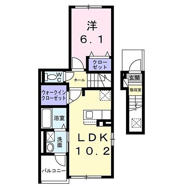 東京都八王子市小宮町(賃貸アパート1LDK・2階・44.88㎡)の写真 その2