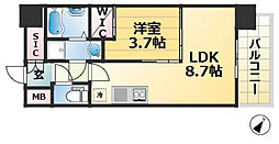セレニテ西元町アリエ 1LDKの間取図画像