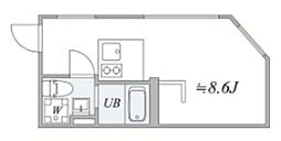 trias128 1階ワンルームの間取り