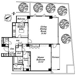 Ｂｌｏｓｓｏｍ　Ｔｅｒｒａｃｅ 1階1LDKの間取り