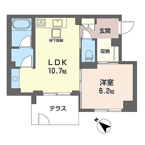 ゼットランド江ノ島 00101｜神奈川県藤沢市片瀬海岸２丁目(賃貸マンション1LDK・1階・40.50㎡)の写真 その2