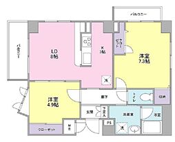 OrchidTerraceミヤザキダイ 2LDKの間取図画像