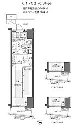 ズーム都庁前 5階1Kの間取り
