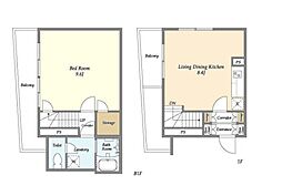 LEGALAND大井町west 1階1LDKの間取り