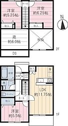 川越市藤木町タウンハウス 3LDKの間取図画像