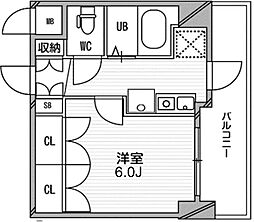 スペーシア高円寺1 1Kの間取図画像