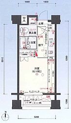 バージュアル武蔵小杉 1Kの間取図画像