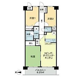 ライオンズガーデンヒルズ宮前平 3LDKの間取図画像