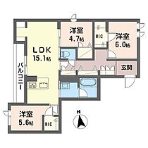 カーサ・ソム・Ｄ 00301 ｜ 千葉県松戸市馬橋1786-7（賃貸マンション3LDK・3階・79.06㎡） その2