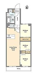 ASYLCOURT練馬中村橋 3LDKの間取図画像