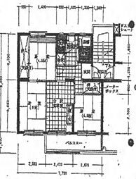 稲毛海岸三丁目団地18 3DKの間取図画像