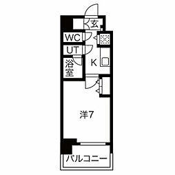 SOLTERRACEOSAKAEASTGATE 1Kの間取図画像