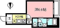 ハイムさわだ桜上水 1Kの間取図画像