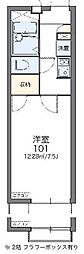 レオパレスNEXTDOOR 1Kの間取図画像