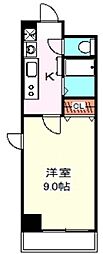 シャトレ恵比寿 1Kの間取図画像