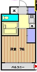 Hoshi第二マンション 1Kの間取図画像