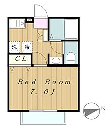 ピュアハイムイトウ 1Kの間取図画像