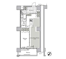 ParkCube西ヶ原STAGE 1LDKの間取図画像