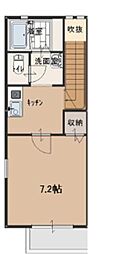 グリーンコートT 1Kの間取図画像