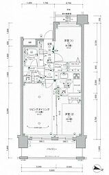 日神パレステージ大宮中央 2LDKの間取図画像