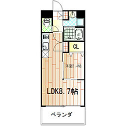 オリエンテム宿院南 1LDKの間取図画像