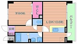 メゾンドファミーユ鶴見緑地公園1 1LDKの間取図画像