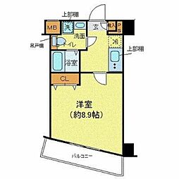 東京メトロ日比谷線 三ノ輪駅 徒歩4分の賃貸マンション 2階1Kの間取り