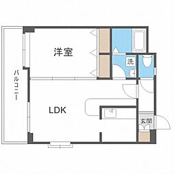 ルピエ舞鶴 1LDKの間取図画像