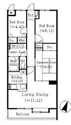 大貫ラガーランド 3LDKの間取図画像