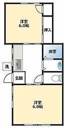 正田荘 2Kの間取図画像
