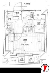 ソアブール小石川NOVA 1Kの間取図画像
