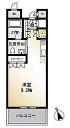 ショアーズ鵠沼フラット ワンルームの間取図画像