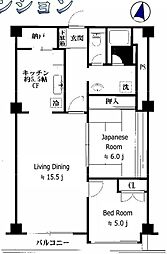 ファミール久堅 2LDKの間取図画像