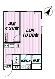 （仮）グランディール羽村 3階1LDKの間取り