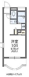 レオパレスパティオ 1Kの間取図画像