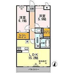 間取図画像 2LDK