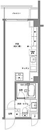 LEAFCOURTPLUS ワンルームの間取図画像