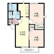 フォーシーズンII 00101 ｜ 茨城県古河市諸川678-1（賃貸アパート2LDK・1階・50.70㎡） その2