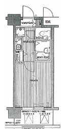 東急池上線 戸越銀座駅 徒歩4分の賃貸マンション 2階1Kの間取り