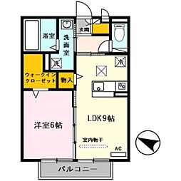 フェリーチェ小雑賀Ｂ棟 1階1LDKの間取り