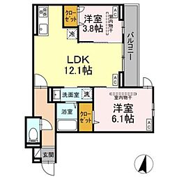 ラヴェンナ 2LDKの間取図画像